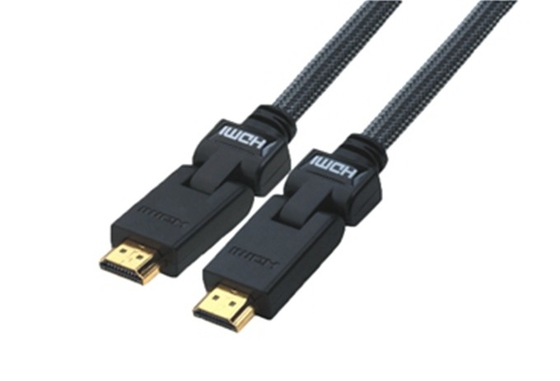 China QS1023，QSMART Latest standard 180 degree Gold plated High Speed with Ethernet Audio Return 3D 4K 1.4V 2.0V HDMI Cable supplier