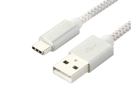 China QS USB312003, USB 3.1 TYPE C Male to USB 2.0 Male Nylon Braided USB Data Cable, Type-c to USB 2.0 A Cable supplier