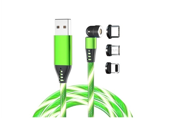 China QS MG7002 540 Degree Luminous Magnetic USB Data Cable supplier