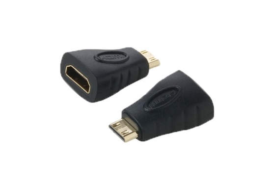 China QS AD005， Mini HDMI male to HDMI female Adapter, HDMI A to C adapter supplier
