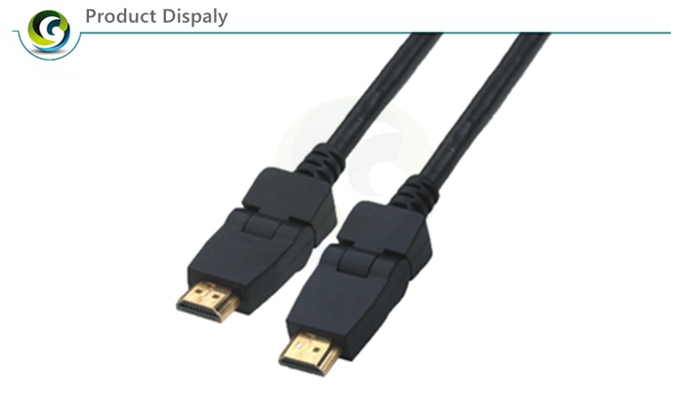 QS1024，QSMART Latest standard 180 degree Gold plated High Speed with Ethernet Audio Return 3D 4K 1.4V 2.0V HDMI Cable