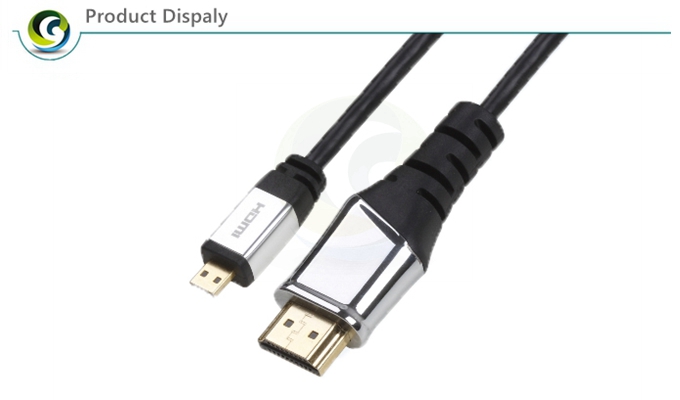 QS3003，QSMART Latest standard A TO D Gold plated High Speed with Ethernet Audio Return 3D 4K 1.4V 2.0V HDMI Cable