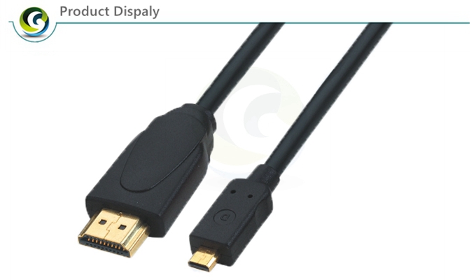 QS3004，QSMART Latest standard A TO D Gold plated High Speed with Ethernet Audio Return 3D 4K 1.4V 2.0V HDMI Cable