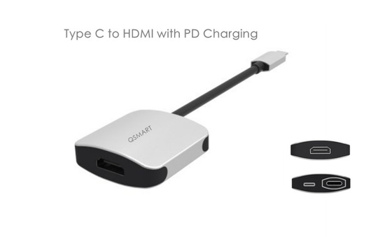 China QS MLTUSB3120, USB-C to HDMI Adapter with PD Charging supplier
