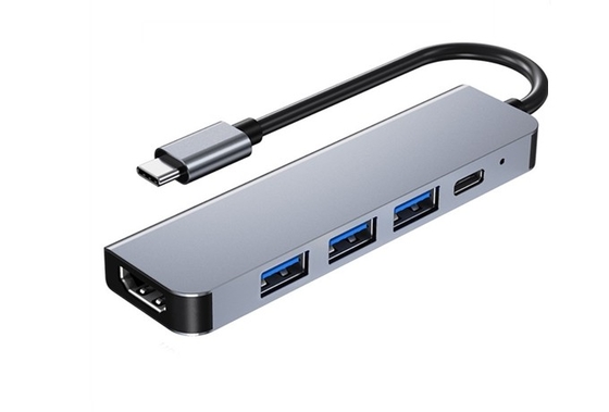 China 31013, USB C Hub Multiport Adapter , USB Type C to HDMI  3*USB3.0  PD Charging  Adapter supplier