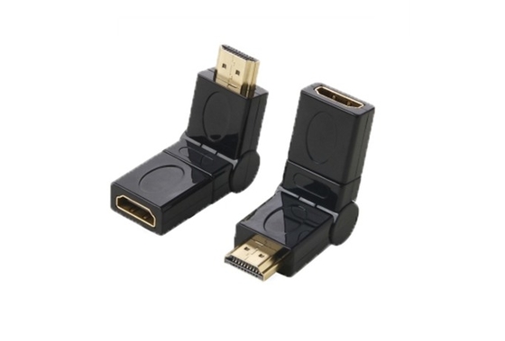 China QS AD004， HDMI male to HDMI Female swivel adapter supplier